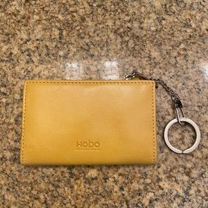 Yellow hobo coin/card case key chain